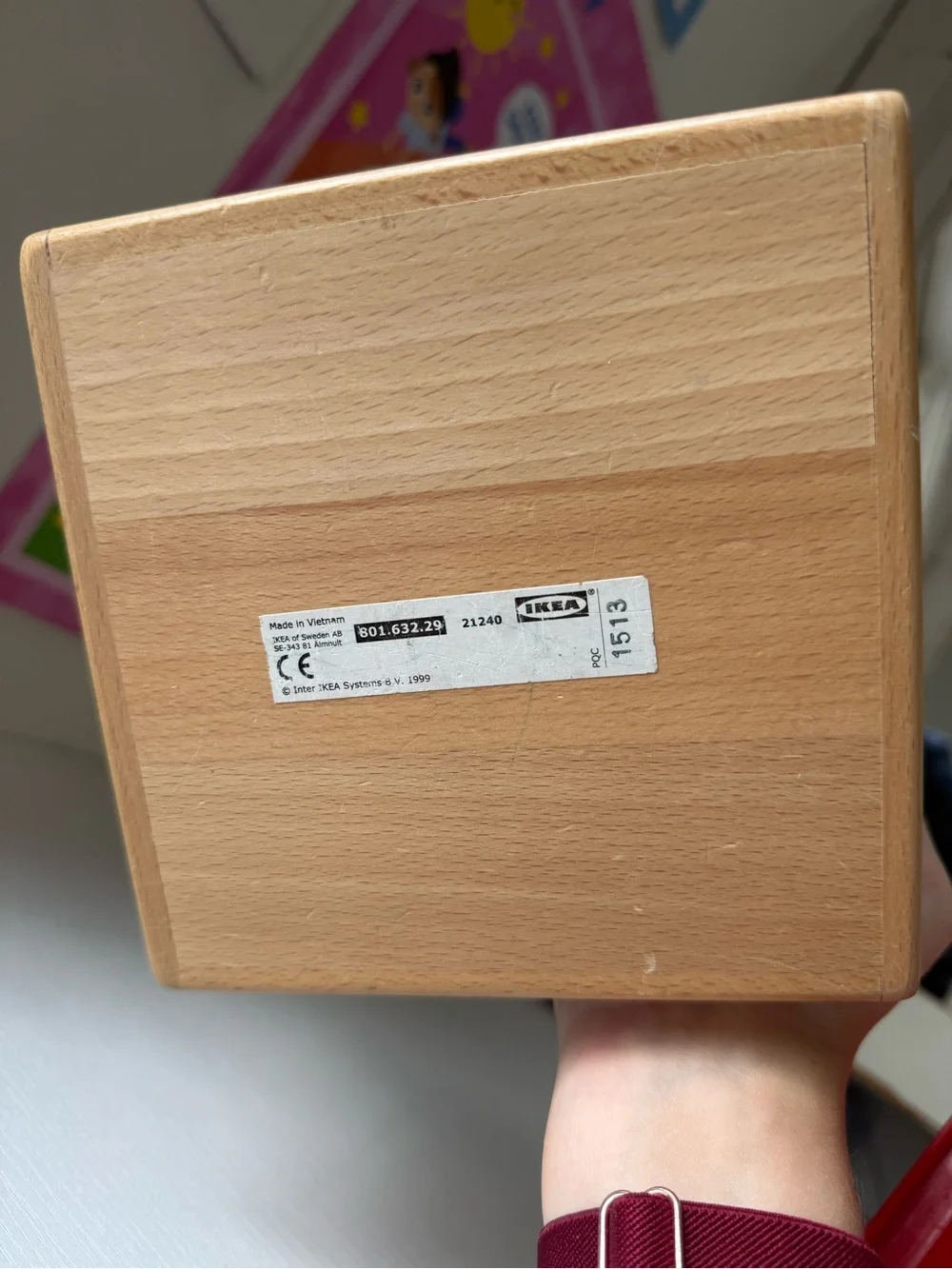 IKEA Mula House Shape Sorter Baby Toddler Toys Wood Plastic Red Roof Montessori